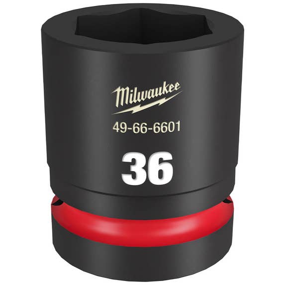 Milwaukee Shockwave Impact Duty 1" Drive 36mm Standard 6 Point Socket 49-66-6601 Milwaukee Tools Milwaukee Shockwave Impact Duty 1" Drive 36mm Standard 6 Point Socket 49-66-6601 -Klein Tools Shop 49 66