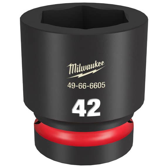 Milwaukee Shockwave Impact Duty 1" Drive 42mm Standard 6 Point Socket 49-66-6605 Milwaukee Tools Milwaukee Shockwave Impact Duty 1" Drive 42mm Standard 6 Point Socket 49-66-6605 -Klein Tools Shop 49 66