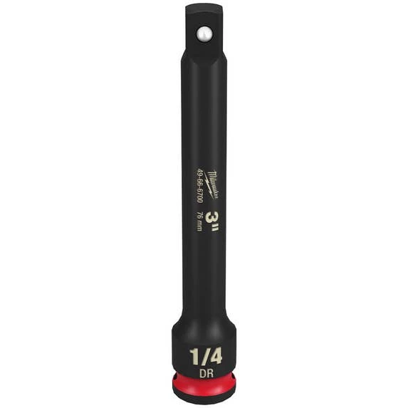 Milwaukee Shockwave Impact Duty 1/4" Drive 3" Socket Extension 49-66-6700 Milwaukee Tools Milwaukee Shockwave Impact Duty 1/4" Drive 3" Socket Extension 49-66-6700 -Klein Tools Shop 49 66