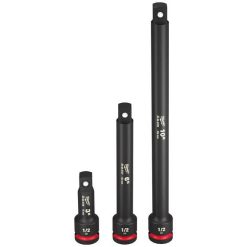 Milwaukee Tools Milwaukee 3 Piece Shockwave Impact Duty 1/2" Drive Extension Set 49-66-6715