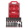 Milwaukee Tools Milwaukee 17Pc. SHOCKWAVE Impact Duty 3/8" Drive SAE PACKOUT Deep Socket Set 49-66-6800 -Klein Tools Shop 49 66 6800