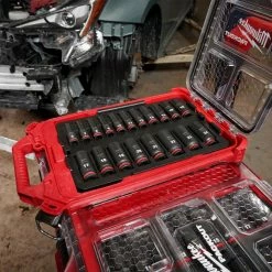 Milwaukee Tools Milwaukee 19Pc. SHOCKWAVE Impact Duty 3/8" Drive Metric PACKOUT Deep Socket Set 49-66-6801 5 Milwaukee Tools Milwaukee 19Pc. SHOCKWAVE Impact Duty 3/8" Drive Metric PACKOUT Deep Socket Set 49-66-6801 -Klein Tools Shop 49 66 6801 4