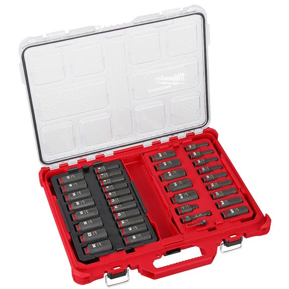 Milwaukee 36Pc. SHOCKWAVE Impact Duty 3/8" Drive Metric & SAE PACKOUT Deep Socket Set 49-66-6805 Milwaukee Tools Milwaukee 36Pc. SHOCKWAVE Impact Duty 3/8" Drive Metric & SAE PACKOUT Deep Socket Set 49-66-6805 -Klein Tools Shop 49 66 6805 2