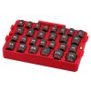 Milwaukee Tools Milwaukee 27Pc. SHOCKWAVE Impact Duty 1/2" Drive Metric & SAE PACKOUT Standard Socket Tray Set 49-66-6819