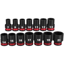 Milwaukee Tools Milwaukee 14 Piece Shockwave Impact Duty 3/8" Drive Metric Standard 6 Point Socket Set 49-66-7007