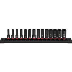 Milwaukee Tools Milwaukee 14 Piece Shockwave Impact Duty 3/8" Drive Metric Deep 6 Point Socket Set 49-66-7008