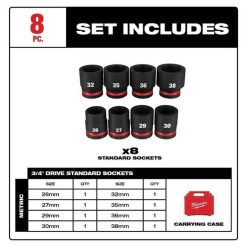 Milwaukee Tools Milwaukee 8 Piece Shockwave Impact Duty 3/4" Drive Metric Standard 6 Point Socket Set 49-66-7019 4 Milwaukee Tools Milwaukee 8 Piece Shockwave Impact Duty 3/4" Drive Metric Standard 6 Point Socket Set 49-66-7019 -Klein Tools Shop 49 66 7019 3 ozalrfd0sc29lohh