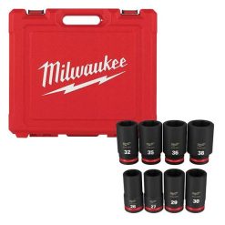 Milwaukee Tools Milwaukee 8 Piece Shockwave Impact Duty 3/4" Drive Metric Deep 6 Point Socket Set 49-66-7020