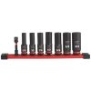 Milwaukee Tools Milwaukee 8 Piece Shockwave Impact Duty 3/8" Drive SAE Deep 6 Point Socket Set 49-66-7024