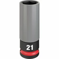 Milwaukee Tools Milwaukee SHOCKWAVE Impact Duty™ 1/2 Drive 21MM Metric Lug Nut Wheel Socket 49-66-7806