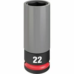Milwaukee Tools Milwaukee SHOCKWAVE Impact Duty™ 1/2 Drive 22MM Metric Lug Nut Wheel Socket 49-66-7807
