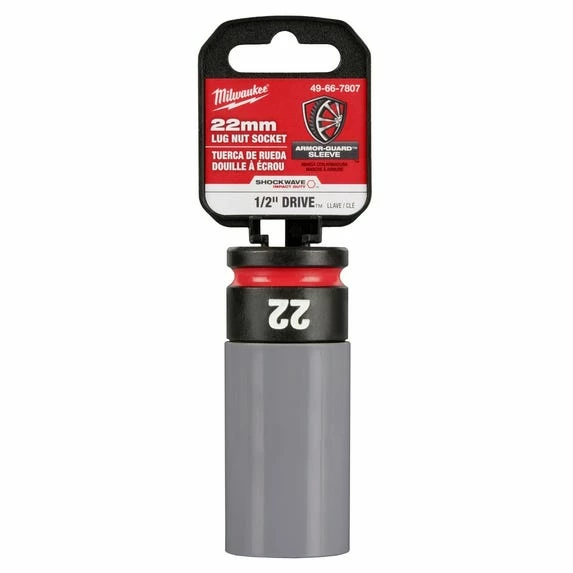 Milwaukee Tools Milwaukee SHOCKWAVE Impact Duty™ 1/2 Drive 22MM Metric Lug Nut Wheel Socket 49-66-7807 - Image 2