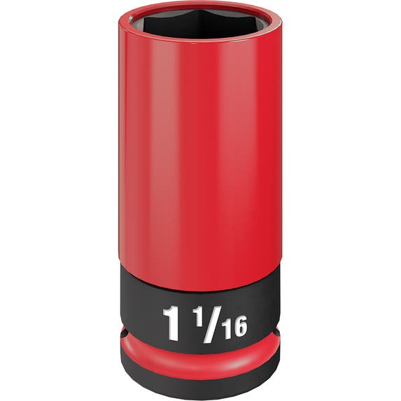 Milwaukee SHOCKWAVE Impact Duty™ 1/2 Drive 1-1/16" SAE Lug Nut Wheel Socket 49-66-7815 Milwaukee Tools Milwaukee SHOCKWAVE Impact Duty™ 1/2 Drive 1-1/16" SAE Lug Nut Wheel Socket 49-66-7815 -Klein Tools Shop 49 66 7815 1