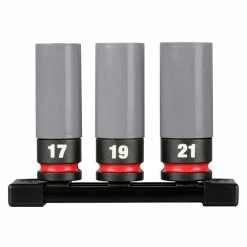 Milwaukee Tools Milwaukee SHOCKWAVE Impact Duty™ 1/2 Drive Metric 3PC Lug Nut Wheel Socket Set 49-66-7830