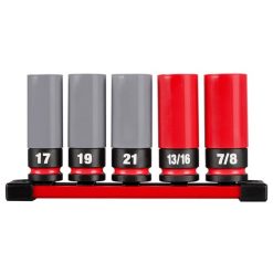 Milwaukee Tools Milwaukee SHOCKWAVE Impact Duty™ 1/2 Drive SAE & Metric 5PC Lug Nut Wheel Socket Set 49-66-7831