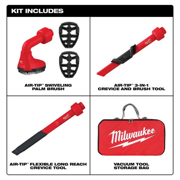 Milwaukee AIR-TIP 3-Piece Automotive Vacuum Tool Kit 49-90-2019A Milwaukee Tools Milwaukee AIR-TIP 3-Piece Automotive Vacuum Tool Kit 49-90-2019A -Klein Tools Shop 49 90