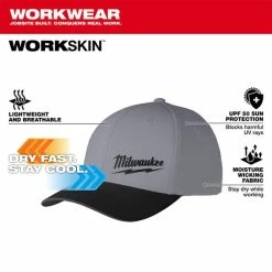 Milwaukee Tools Milwaukee WORKSKIN Performance Fitted Hat - Dark Gray 507DG -Klein Tools Shop 507dg 5 2