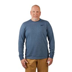 Milwaukee Tools Milwaukee Hybrid Long Sleeve Work Tee - Blue 604BL -Klein Tools Shop 604bl 2