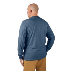Milwaukee Tools Milwaukee Hybrid Long Sleeve Work Tee - Blue 604BL -Klein Tools Shop 604bl 3
