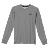 Milwaukee Tools Milwaukee Hybrid Long Sleeve Work Tee - Gray 604G -Klein Tools Shop 604g