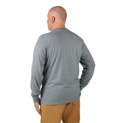Milwaukee Tools Milwaukee Hybrid Long Sleeve Work Tee - Gray 604G -Klein Tools Shop 604g 3