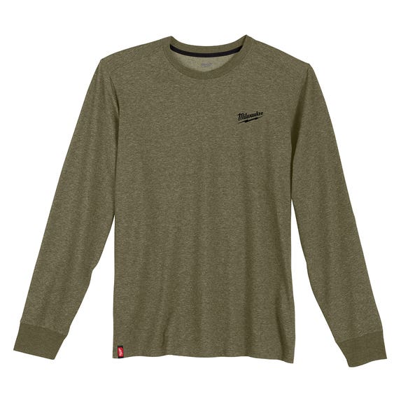 Milwaukee Hybrid Long Sleeve Work Tee - Green 604GN Milwaukee Tools Milwaukee Hybrid Long Sleeve Work Tee - Green 604GN -Klein Tools Shop 604gn