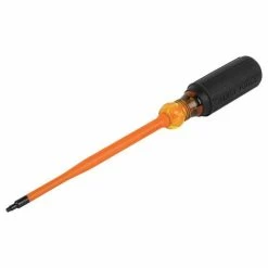 Klein Tools Klein #1 Square Slim-Tip 1000V Insulated Screwdriver W/ 6" Round Shank 6986INS
