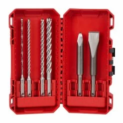 Milwaukee Tools Milwaukee 6pc. SDS Plus MX4 4-Cutter & Chisel Kit For PACKOUT 48-20-7662