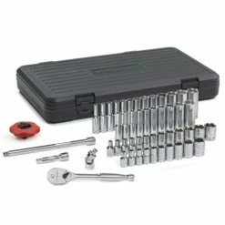 Gearwrench Tools GearWrench 51 Piece 1/4" 6 Point SAE & Metric Socket Set 80300