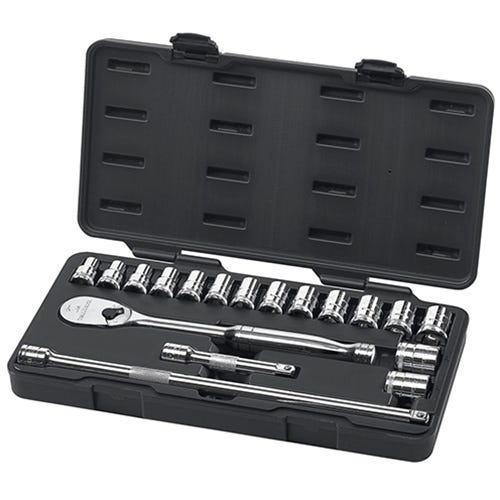 GearWrench 18 Piece 1/2" Standard Metric Mechanics Tool Set 80708 Gearwrench Tools GearWrench 18 Piece 1/2" Standard Metric Mechanics Tool Set 80708 -Klein Tools Shop