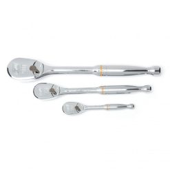 Gearwrench Tools Gearwrench 3 Piece 1/4, 3/8" & 1/2" Drive 90-Tooth Teardrop Ratchet Set 81206T