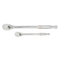 Gearwrench Tools Gearwrench 2 Piece 1/4" & 3/8" Drive 90-Tooth Long Handle Teardrop Ratchet Set 81268T