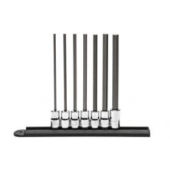 Gearwrench Tools Gearwrench 7 Piece 3/8" Long Length Hex Bit SAE Socket Set 82537