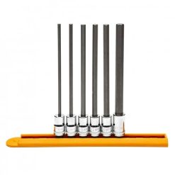 Gearwrench Tools Gearwrench 6 Piece 3/8" Long Length Hex Bit Metric Socket Set 82554