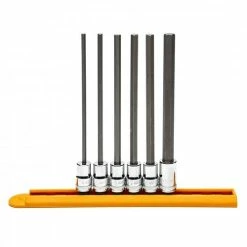 Gearwrench Tools Gearwrench 6 Piece 3/8" Long Length Hex Bit Metric Socket Set 82554