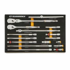 Gearwrench Tools Gearwrench 16 Pc. 1/2" 90-Tooth Ratchet & Drive Tool Set With EVA Foam Tray 86522