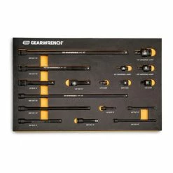 Gearwrench Tools Gearwrench 17 Pc. 1/4", 3/8", 1/2" Impact Drive Tool Accessories Set With EVA Foam Tray 86524