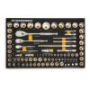 Gearwrench Tools Gearwrench 83 Pc. 1/4", 3/8", 1/2" 90-Tooth SAE/Metric Mechanics Tool Set With EVA Foam Tray 86529 -Klein Tools Shop apx86529 1