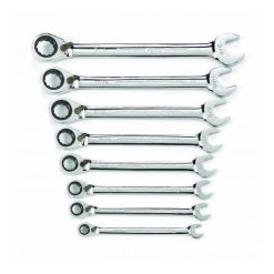 Gearwrench Tools GearWrench 8 Pc. Reversible Combination Ratcheting Wrench Set SAE 9533N