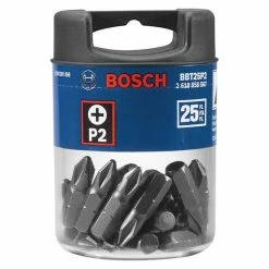 Bosch Power Tools Bosch 1" Phillips P2R Insert Bits (25 Pack) BBT25P2