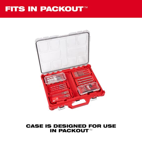 Milwaukee 7pc. SHOCKWAVE Impact Duty Carbide Multi-Material Drill Bit Kit for PACKOUT 48-20-8899 Milwaukee Tools Milwaukee 7pc. SHOCKWAVE Impact Duty Carbide Multi-Material Drill Bit Kit For PACKOUT 48-20-8899 -Klein Tools Shop case designed for use in packout