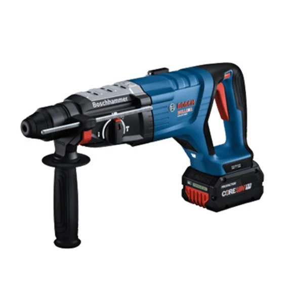 Bosch 18V Brushless Connected-Ready SDS-plus® Bulldog™ 1-1/8 In. Rotary Hammer Kit with CORE18V 8.0 Ah PROFACTOR Performance Batteries GBH18V-28DCK24 Bosch Power Tools Bosch 18V Brushless Connected-Ready SDS-plus® Bulldog™ 1-1/8 In. Rotary Hammer Kit With CORE18V 8.0 Ah PROFACTOR Performance Batteries GBH18V-28DCK24 -Klein Tools Shop gbh18v 28dck24 2