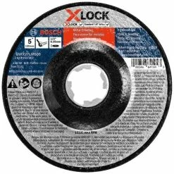 Bosch Power Tools Bosch 5" X 1/4" X-LOCK Arbor Type 27 30 Grit Metal Grinding Abrasive Wheel GWX27LM500