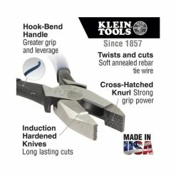 Klein Tools Klein 9" Heavy-Duty Cutting Ironworker's Pliers D2000-7CST -Klein Tools Shop kln d2000 7cst 3