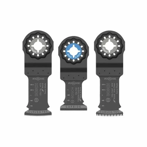 Bosch 1-1/4" Starlock High-Carbon Steel Xtra-clean Clean Carbide Plunge Cut Blades 3 pk. OSL003VP Bosch Power Tools Bosch 1-1/4" Starlock High-Carbon Steel Xtra-clean Clean Carbide Plunge Cut Blades 3 Pk. OSL003VP -Klein Tools Shop